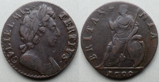 William III, 1699 farthing
